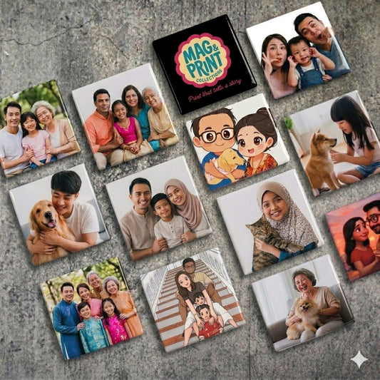 Custom Photo Fridge Magnet (5 × 5 cm) – Personalized Gift